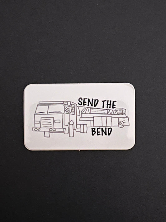 Fire Helmet Sticker "Send the Bend